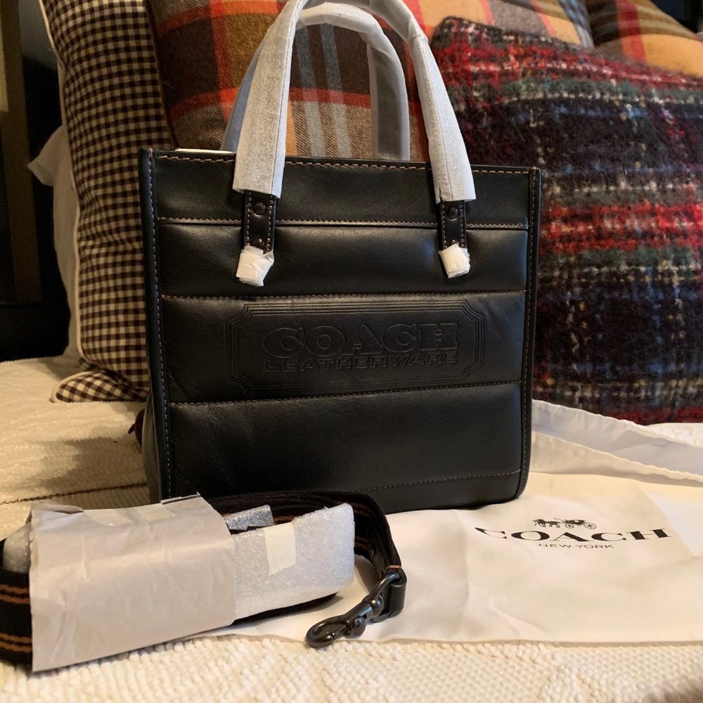 Coach Quilted Leather Badge Field Tote 22